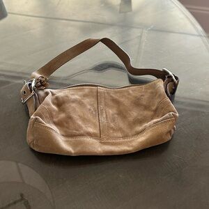 Coach Tan Shoulder Bag with Hobo Shape and Leather Strap